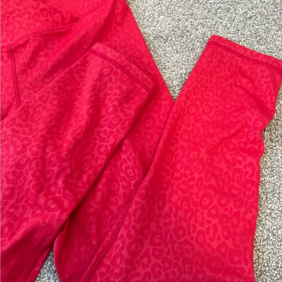 Zyia Red Leopard Scrunchy High Rise Light & Tight 7/8 Leggings Plus Size 14-16 - Picture 5 of 7